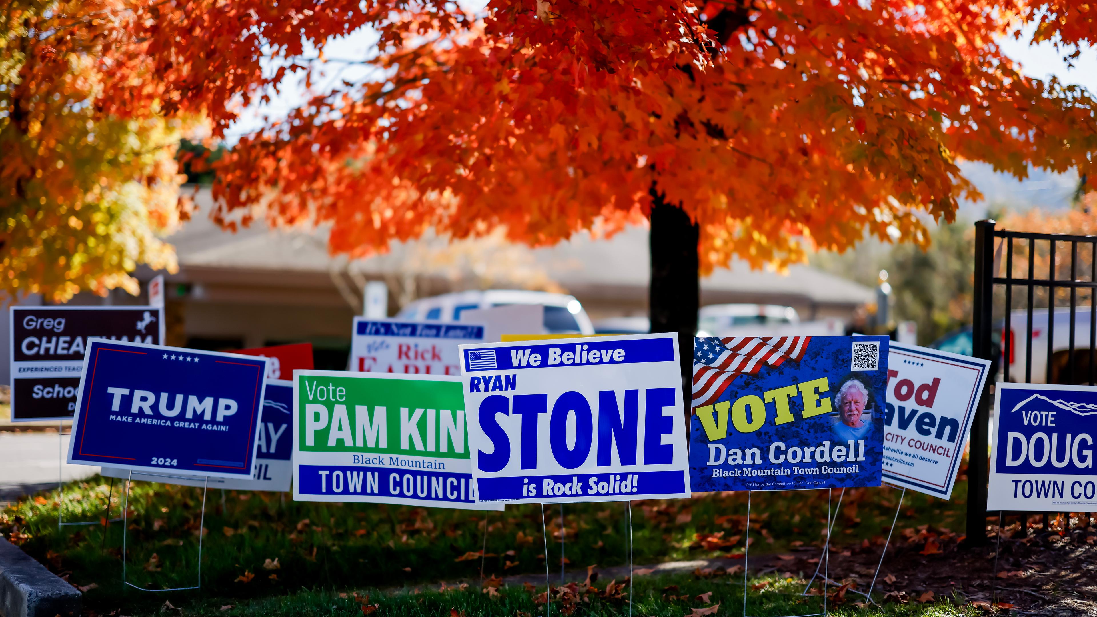 Wahlkampf Schilder in North Carolina