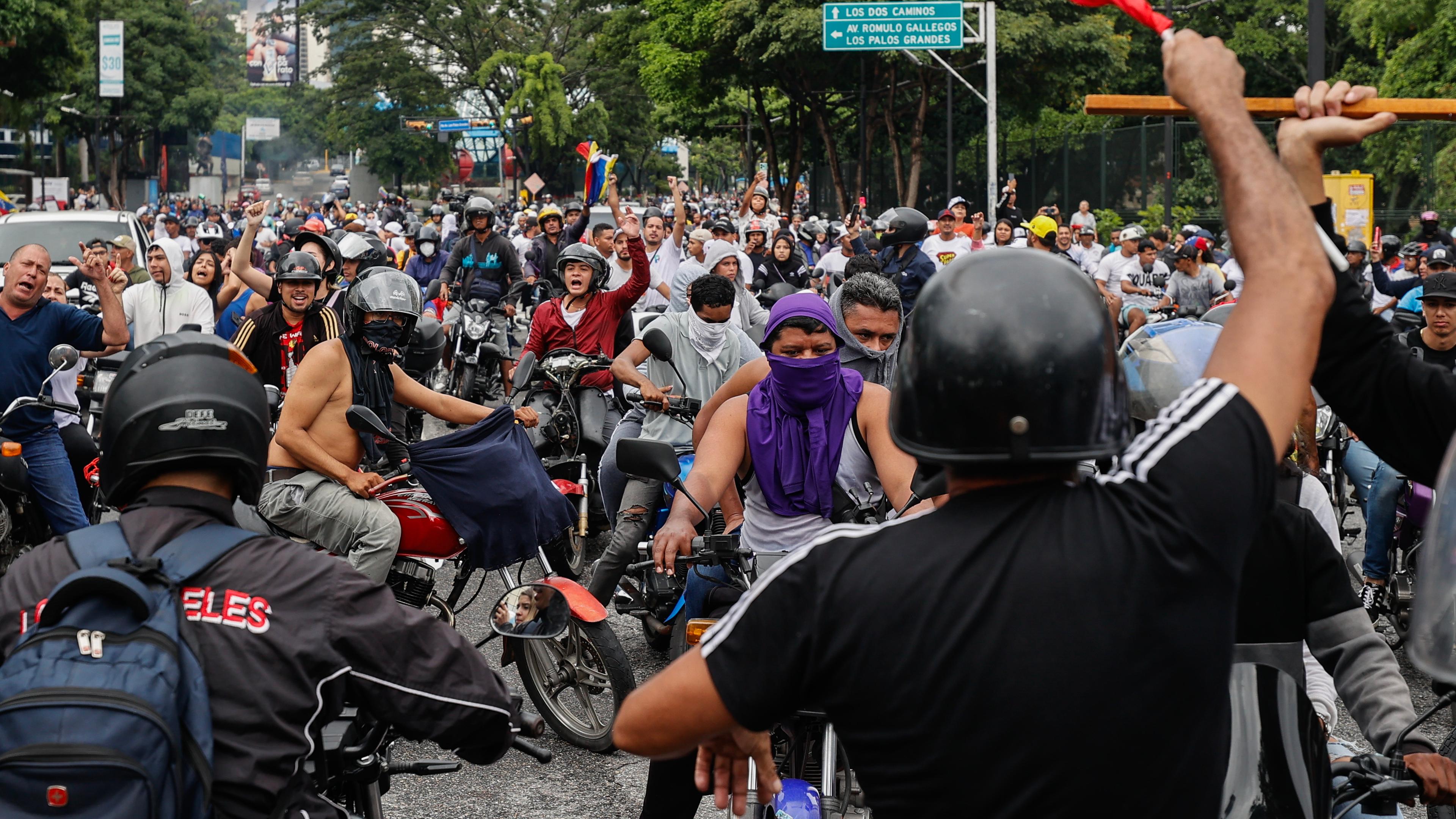 Demonstration after presidential elections in Caracas