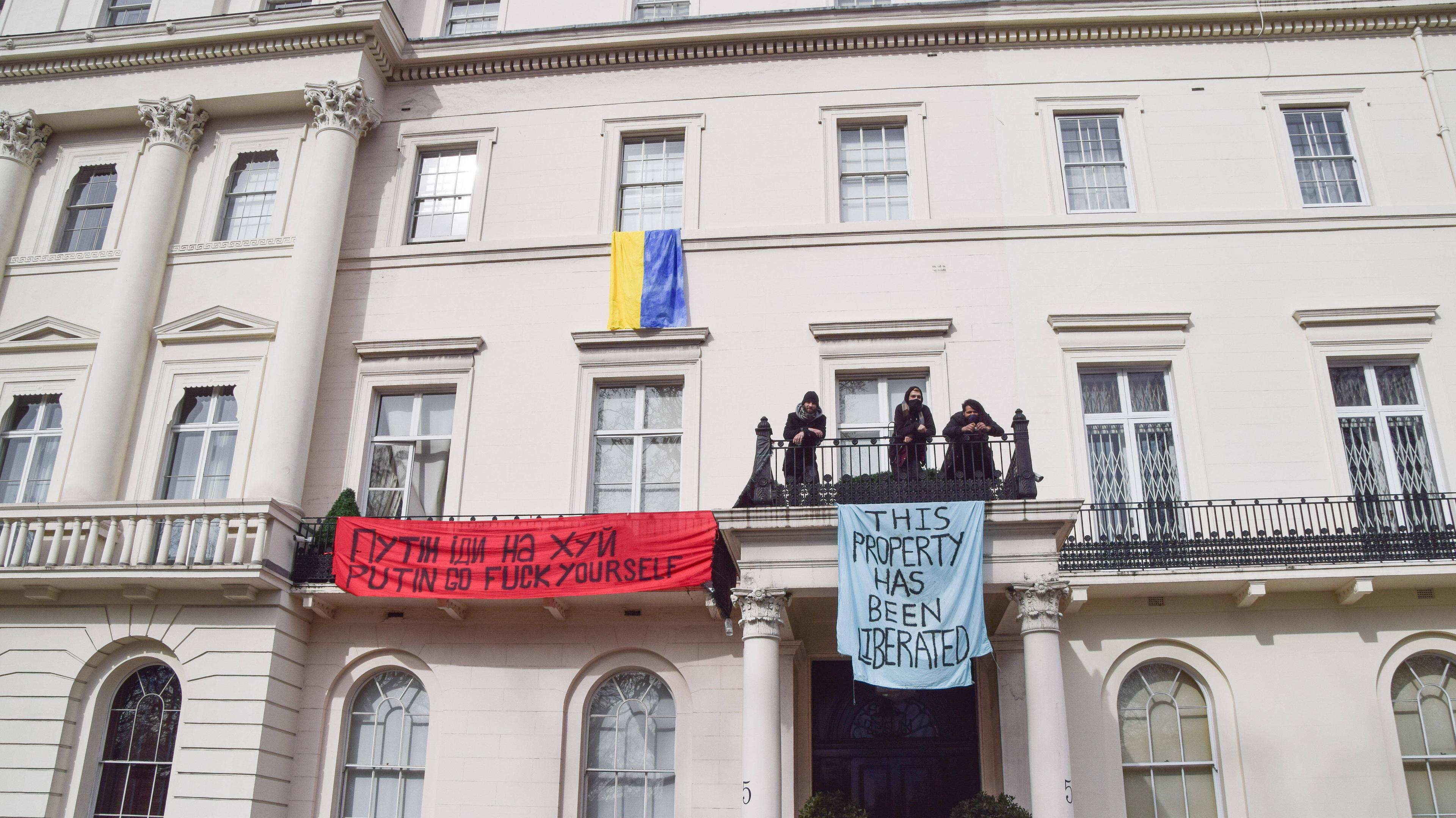 Haus mit Aktivisten, London