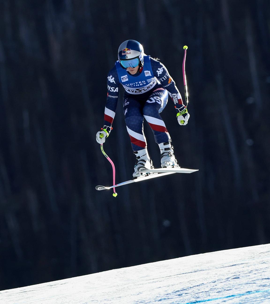 US-Skistar Lindsey Vonn bei der Abfahrt in Beaver Creek.