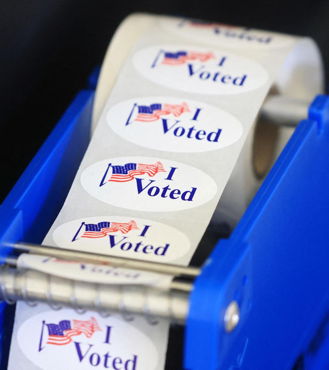 Stickerrolle mit "I Voted" Aufkleber