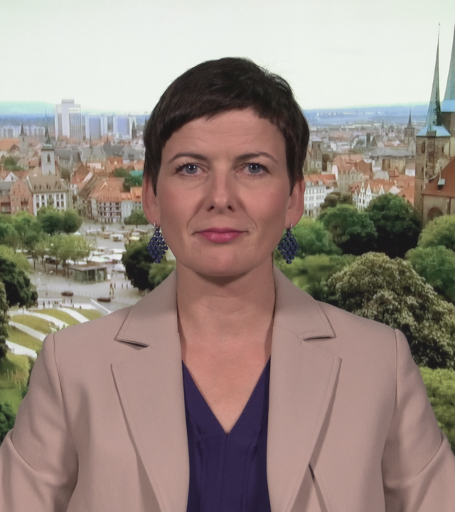 ZDF-Korrespondentin Melanie Hack zugeschaltet aus Erfurt