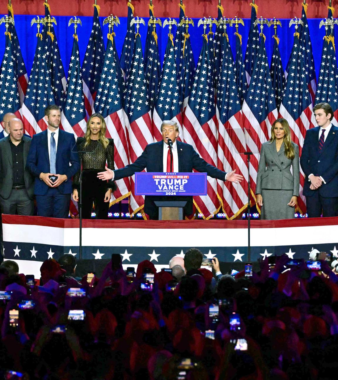 Donald Trump in West Palm Beach, aufgenommen am 06.11.2024