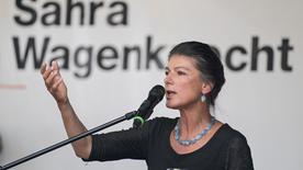 Thüringen, Eisenach: Sahra Wagenknecht, Bundesvorsitzende des Bündnis Sahra Wagenknecht (BSW), spricht auf einer Wahlkampfveranstaltung.