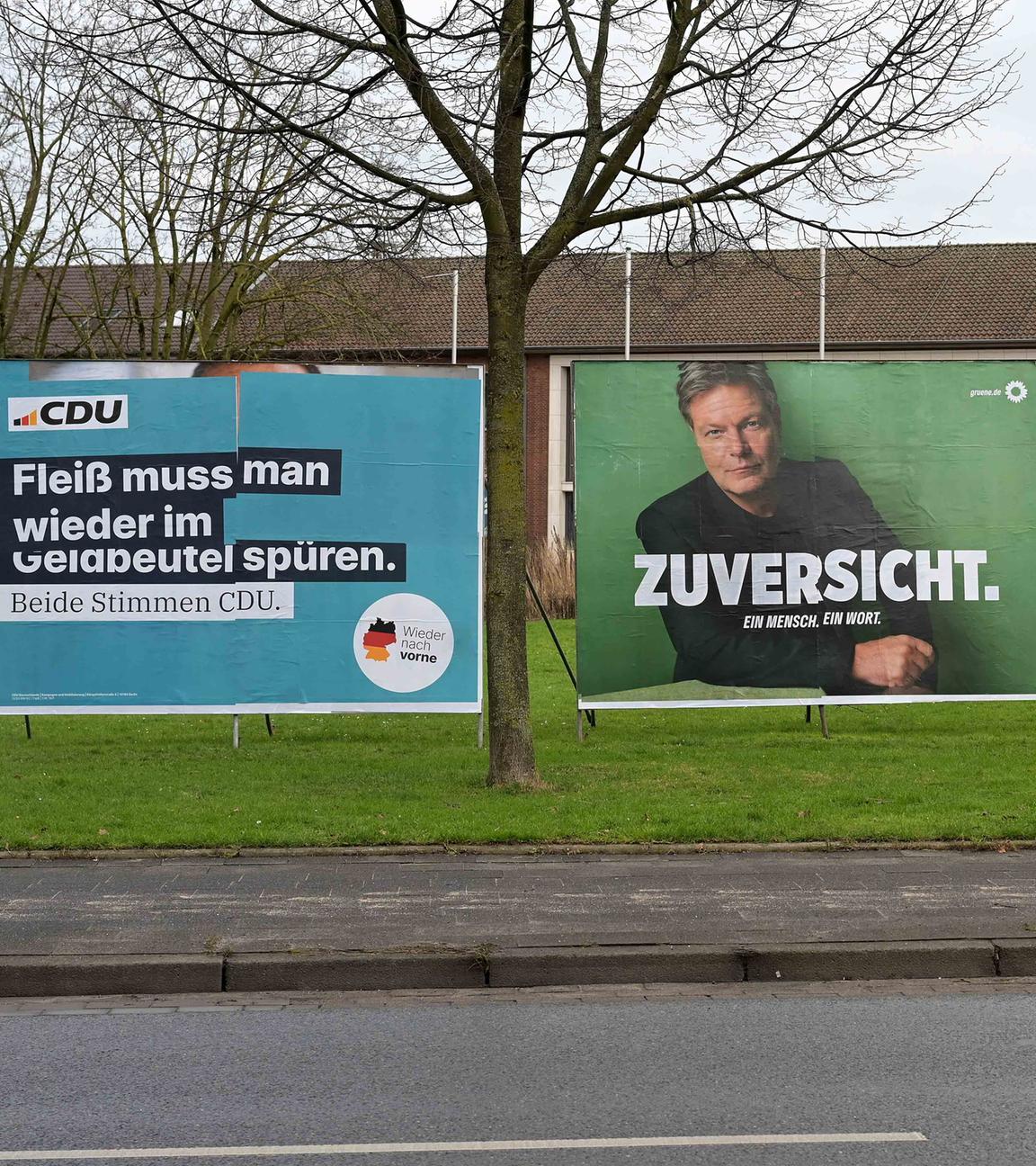 Wahlplakate der Bundestagswahl 2025