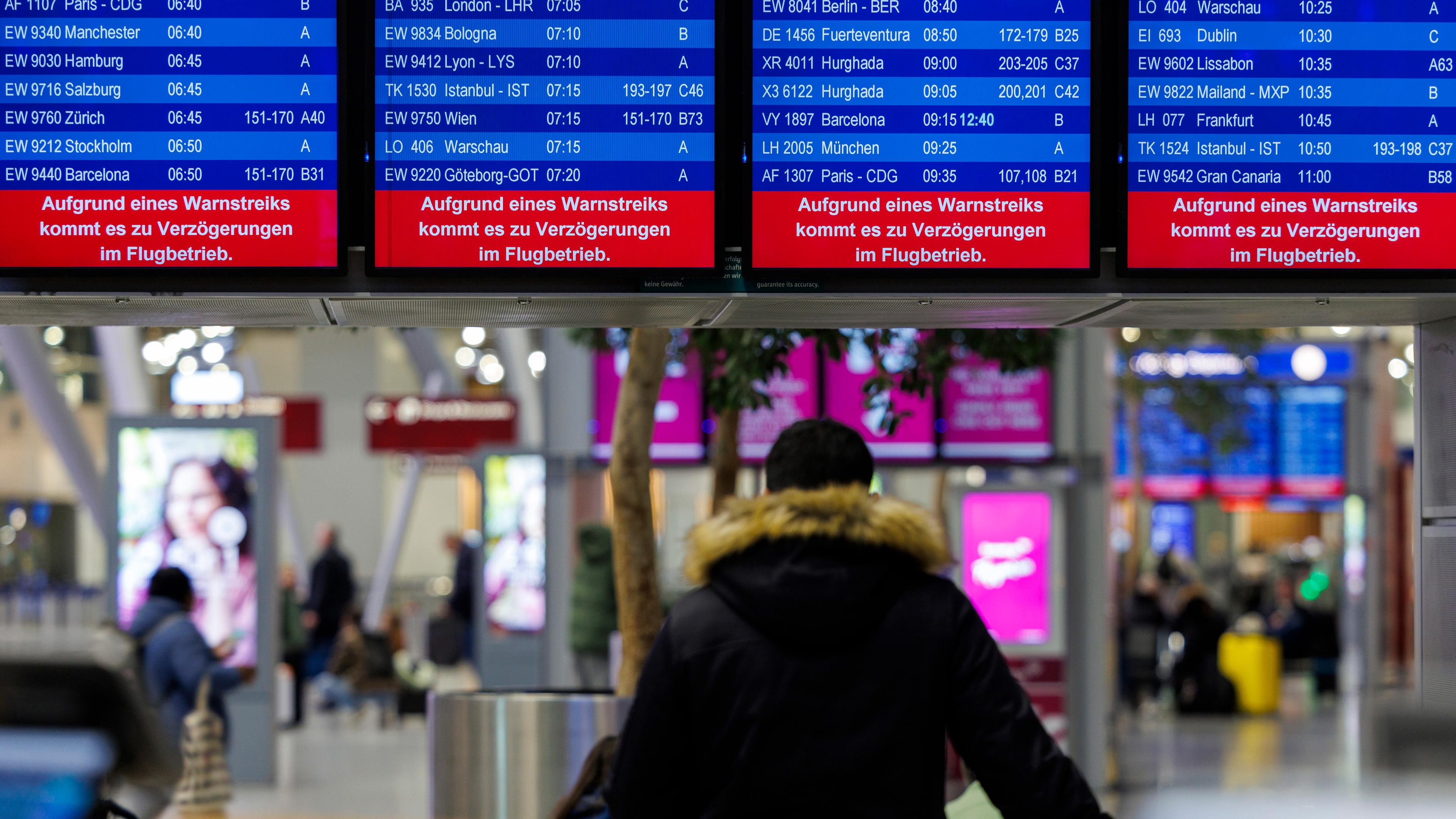 Warnstreiks am Flughafen Düsseldorf