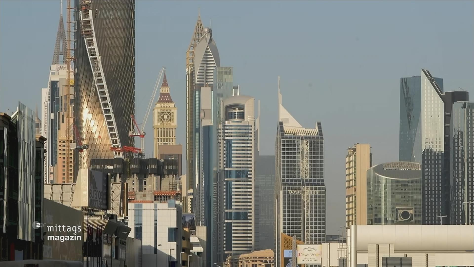 Die Skyline von Dubai. 