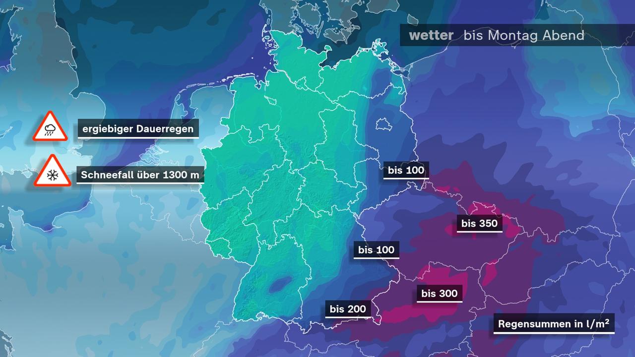 Wetterwarnung bis Montag abend