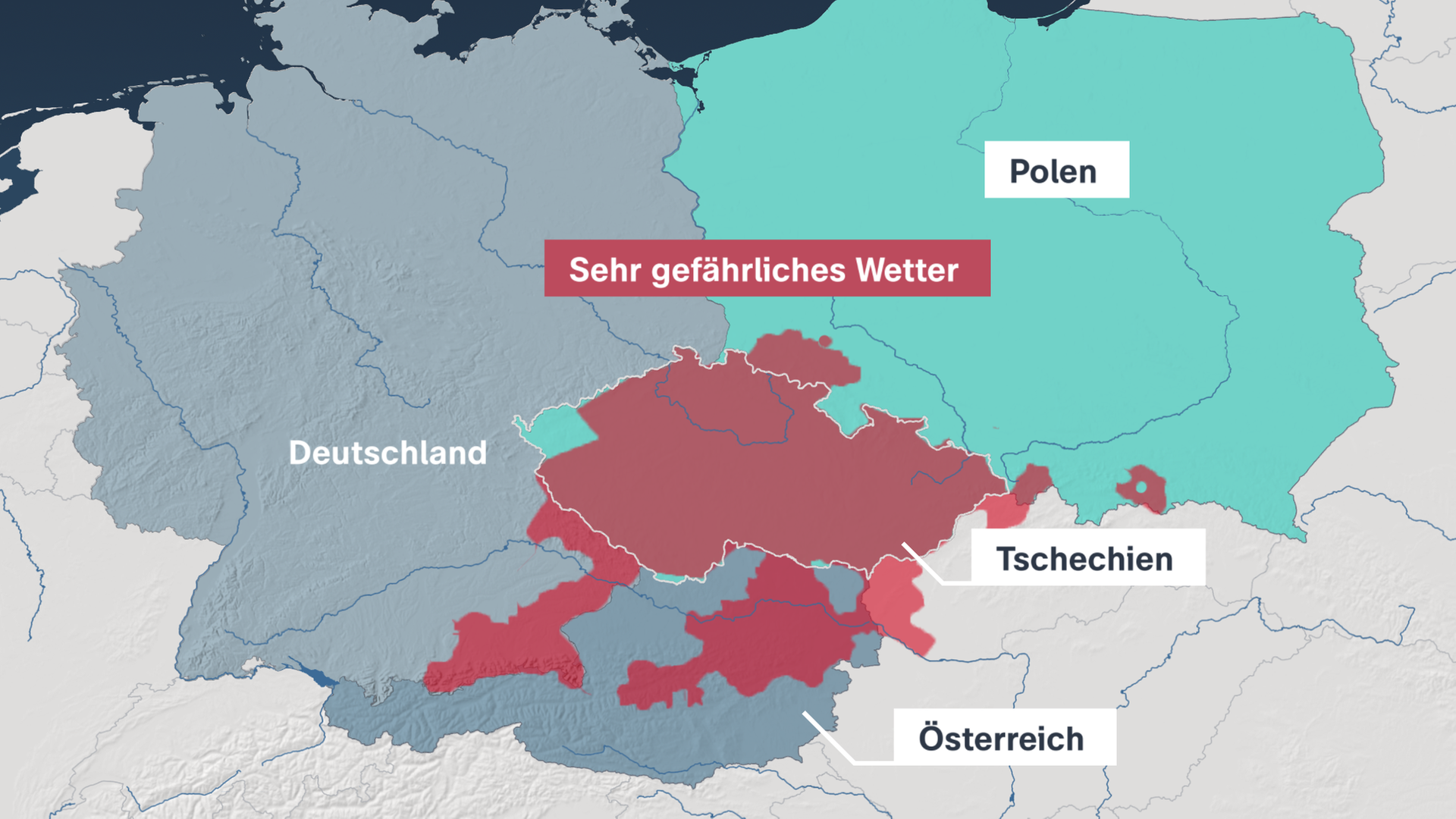 "Sehr gefährliches Wetter" in Deutschland und Nachbarländern