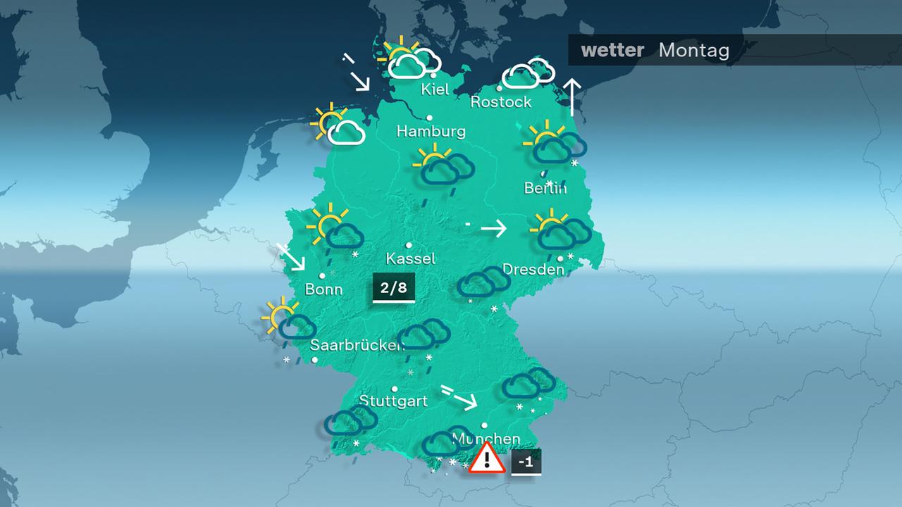 Wetter am Montag 23.12.2024