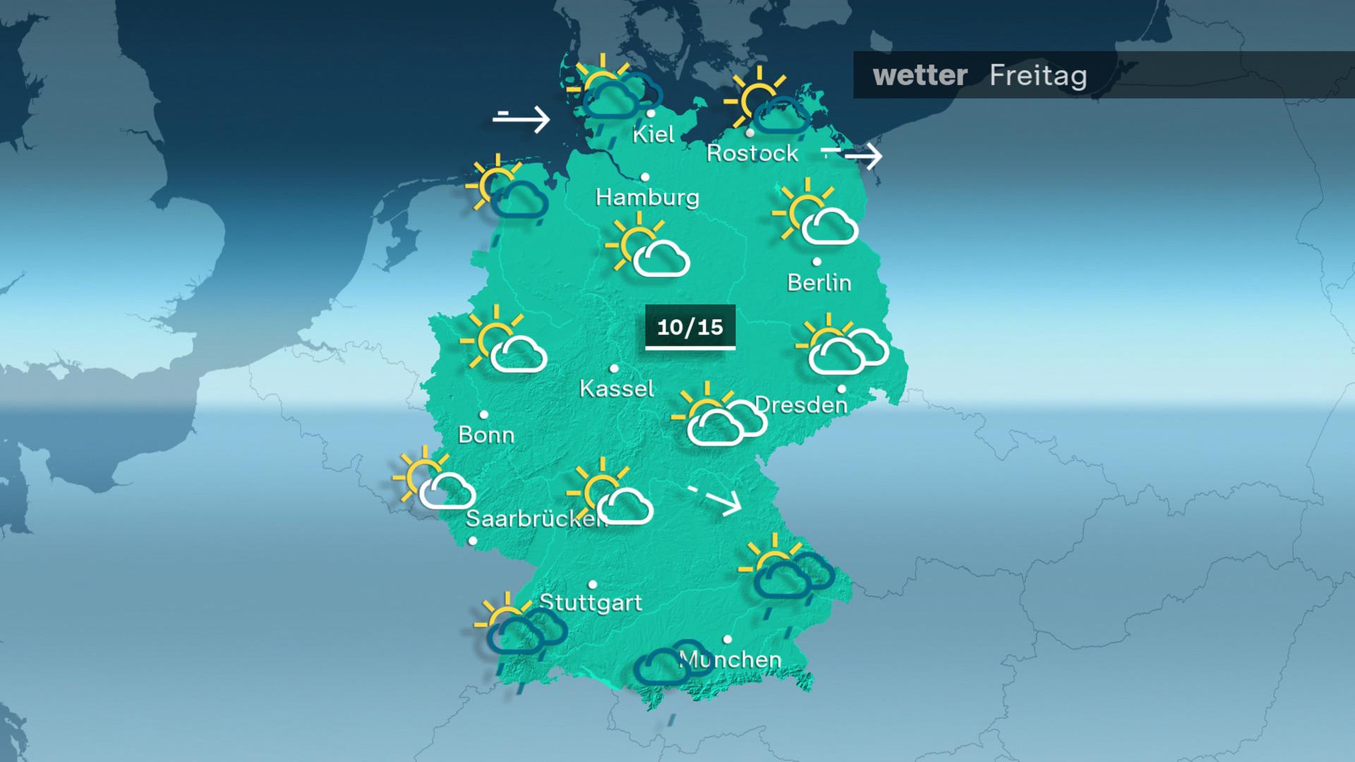 Wetterkarte: ZDFHeuteWetter - Freitag 11.10.2024 