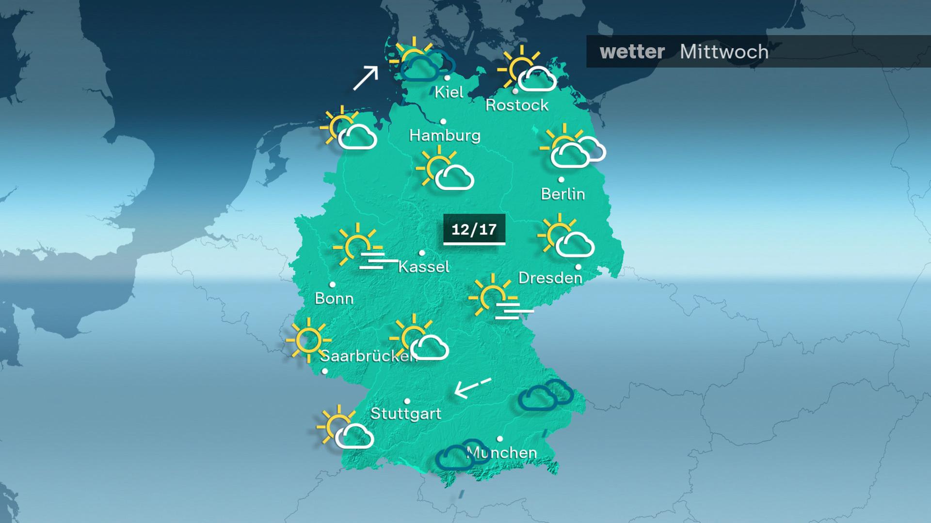 Wetter am Mittwoch 23.10.2024