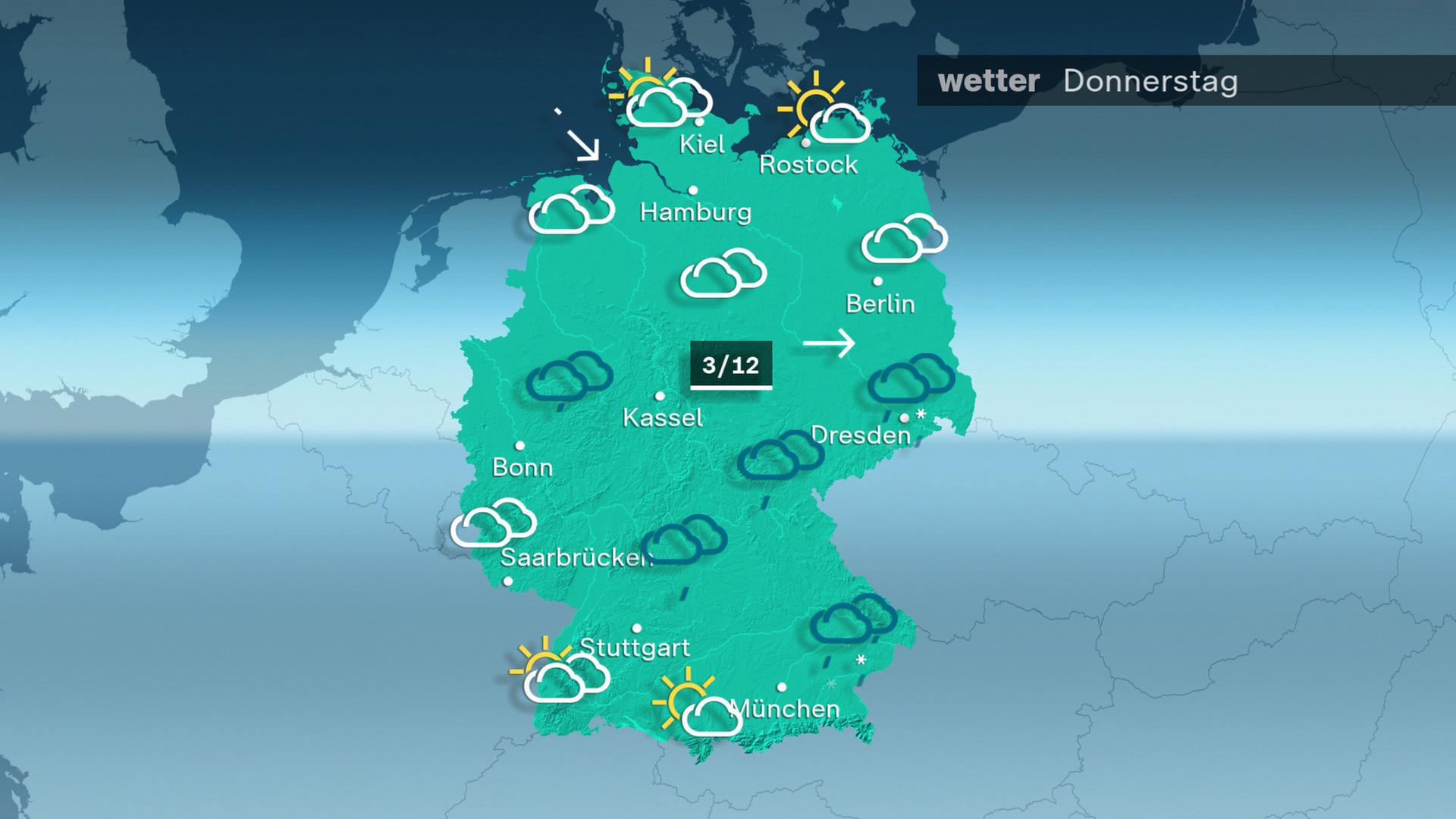 Das Wetter am Donnerstag 14.11.2024