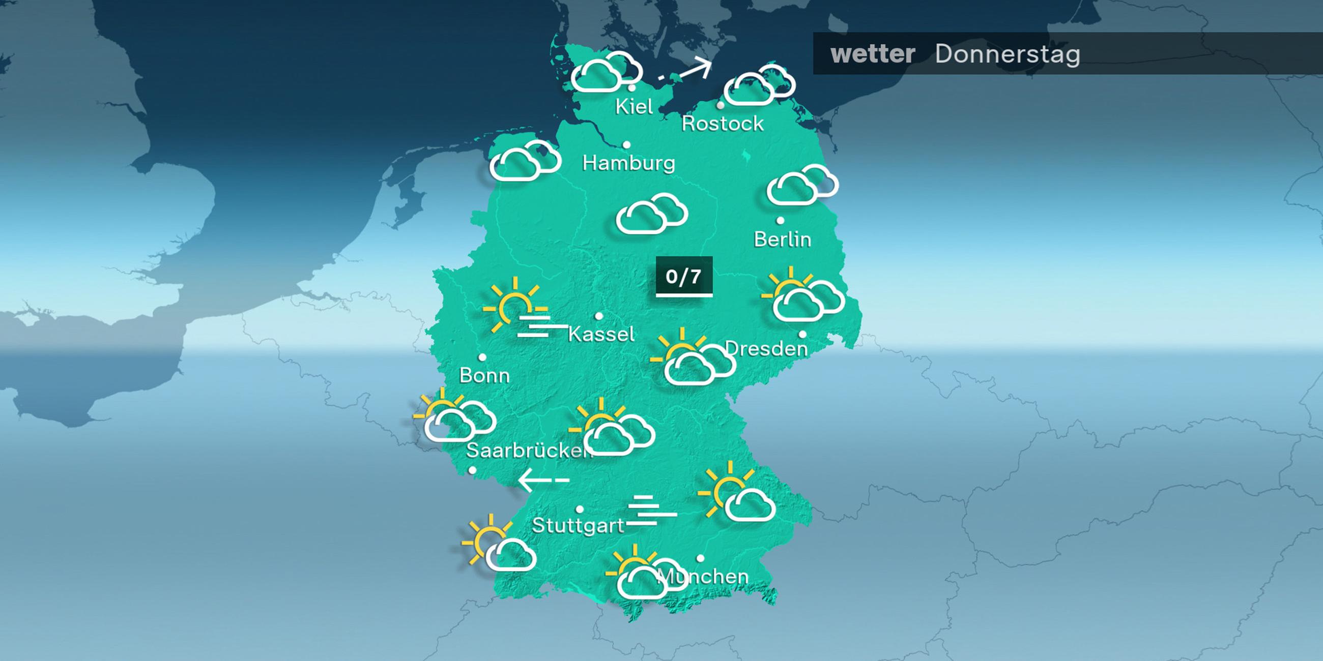 Wetterkarte: Vorhersage für den 16.01.2025