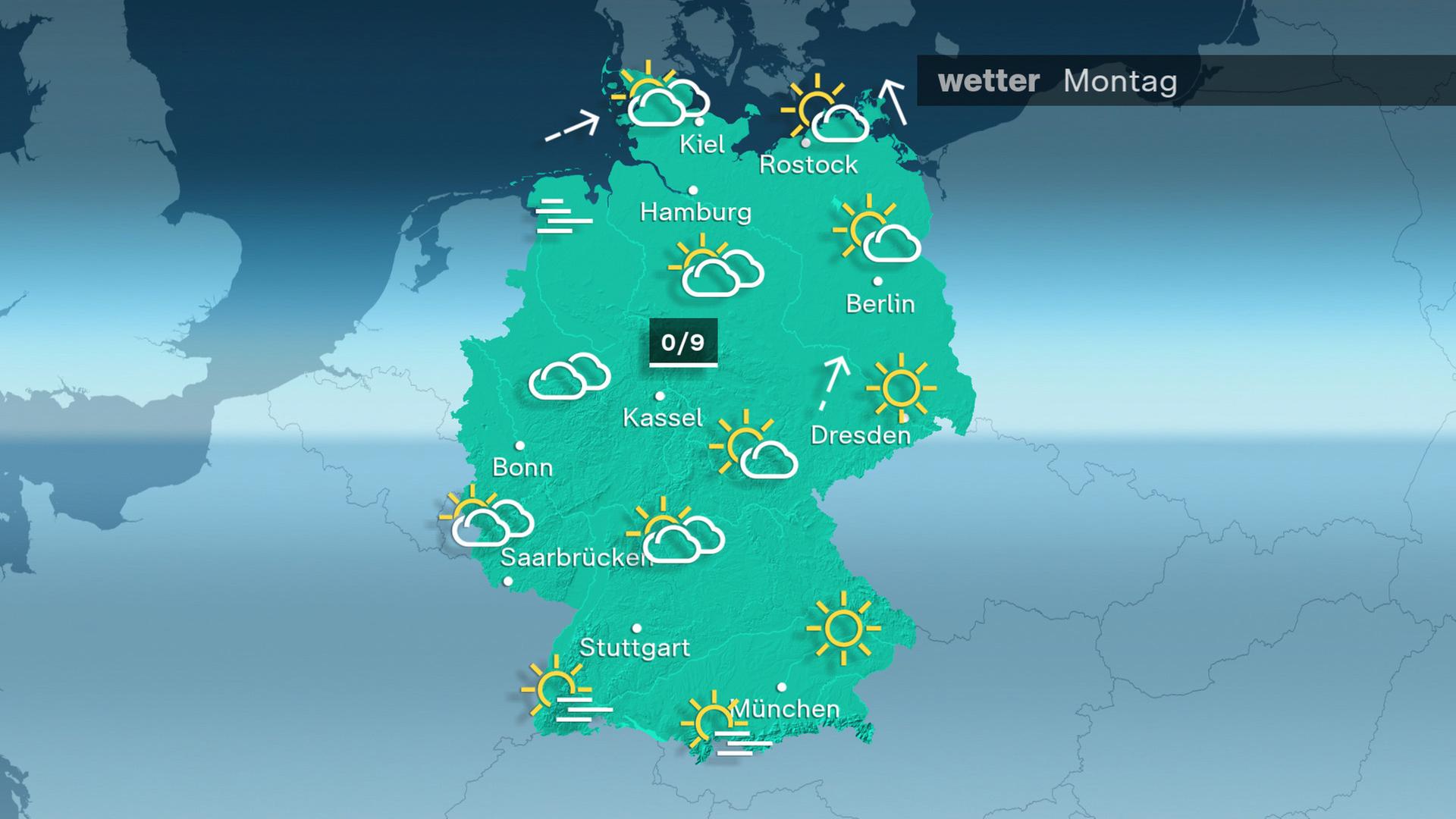 Das Wetter am Montag 20.01.2025