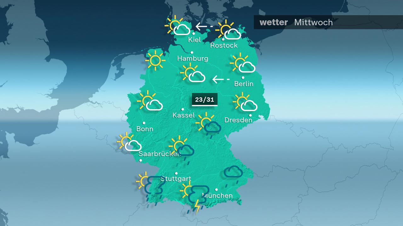 Das Wetter am Mittwoch 26.06.2024