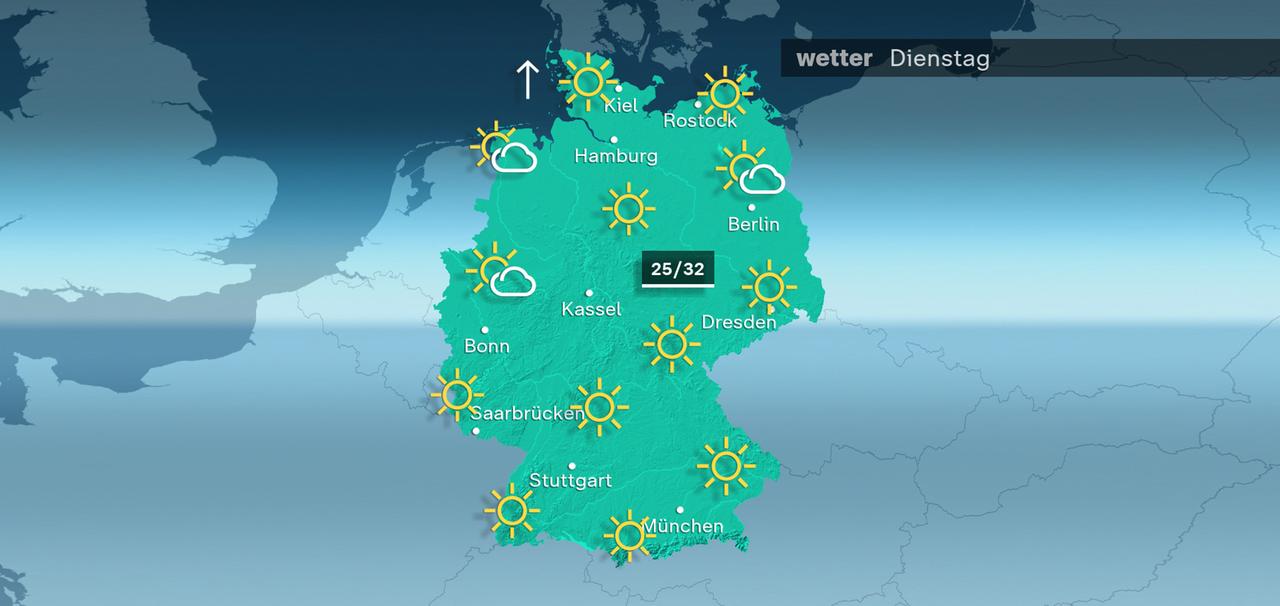 Wetterkarte: Vorhersage für den 05.08.2024