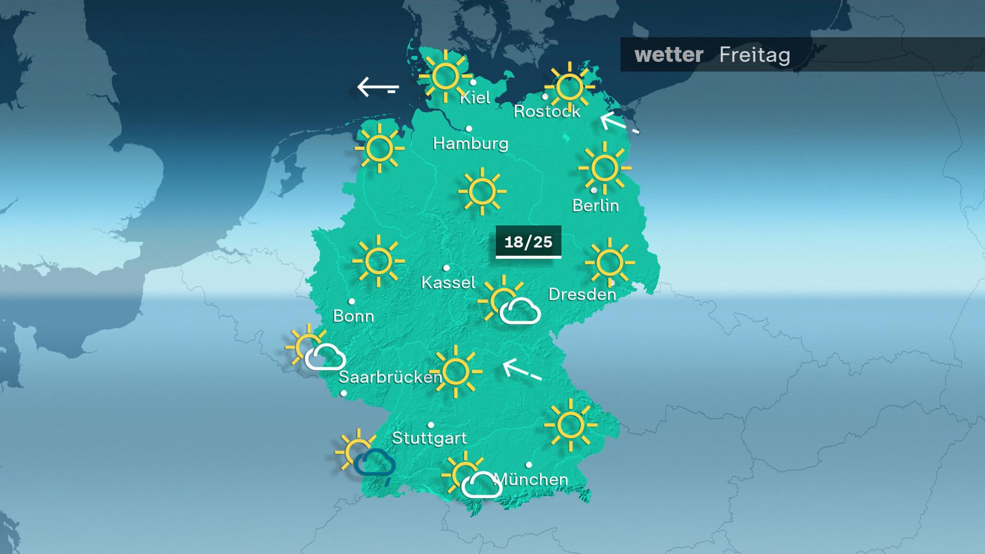 Das Wetter am Freitag 20.09.2024