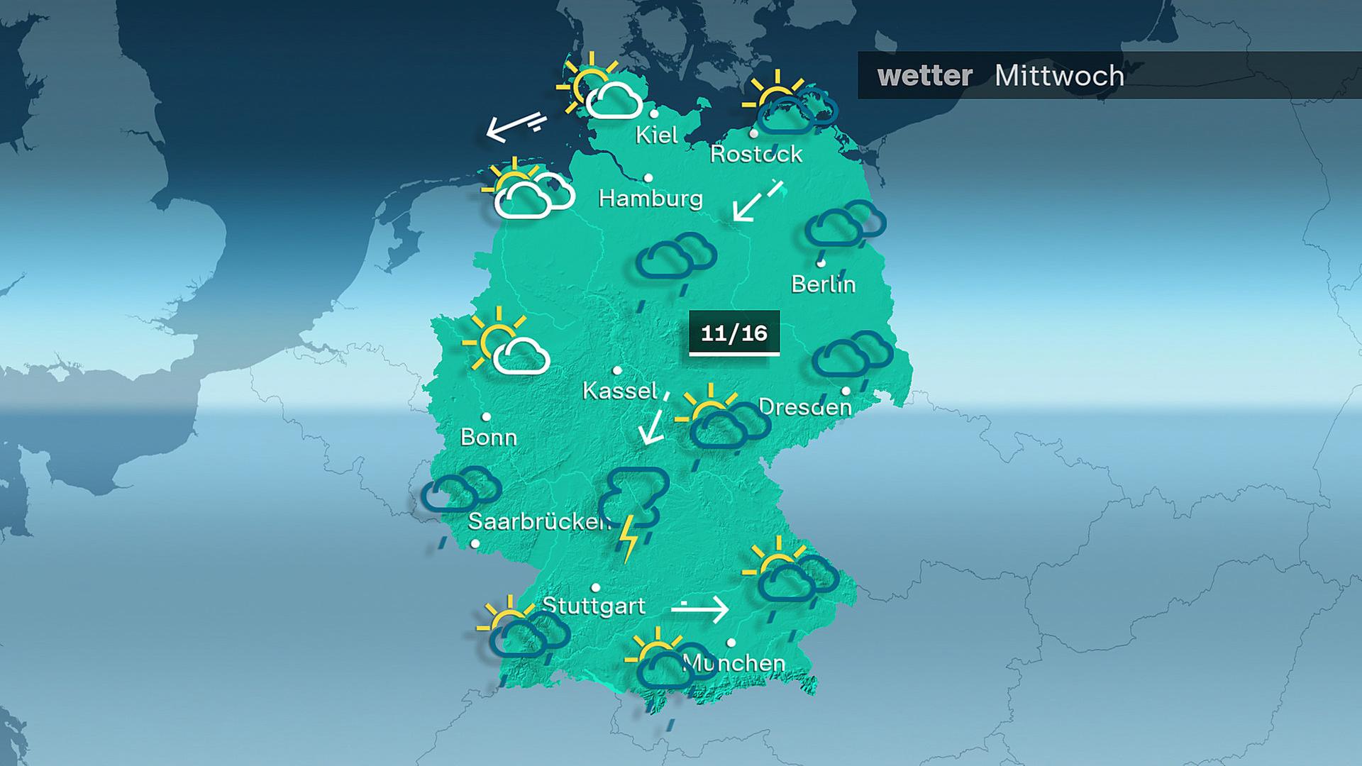 Wetter am Mittwoch 02.10.2024