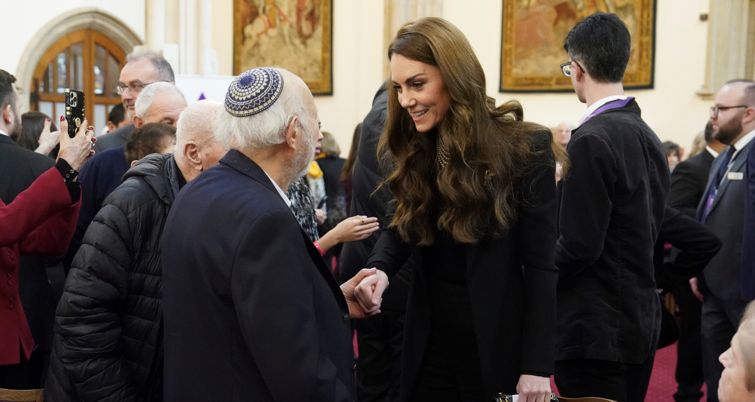 Prinzessin Kate mit Überlebendem des Holocaust