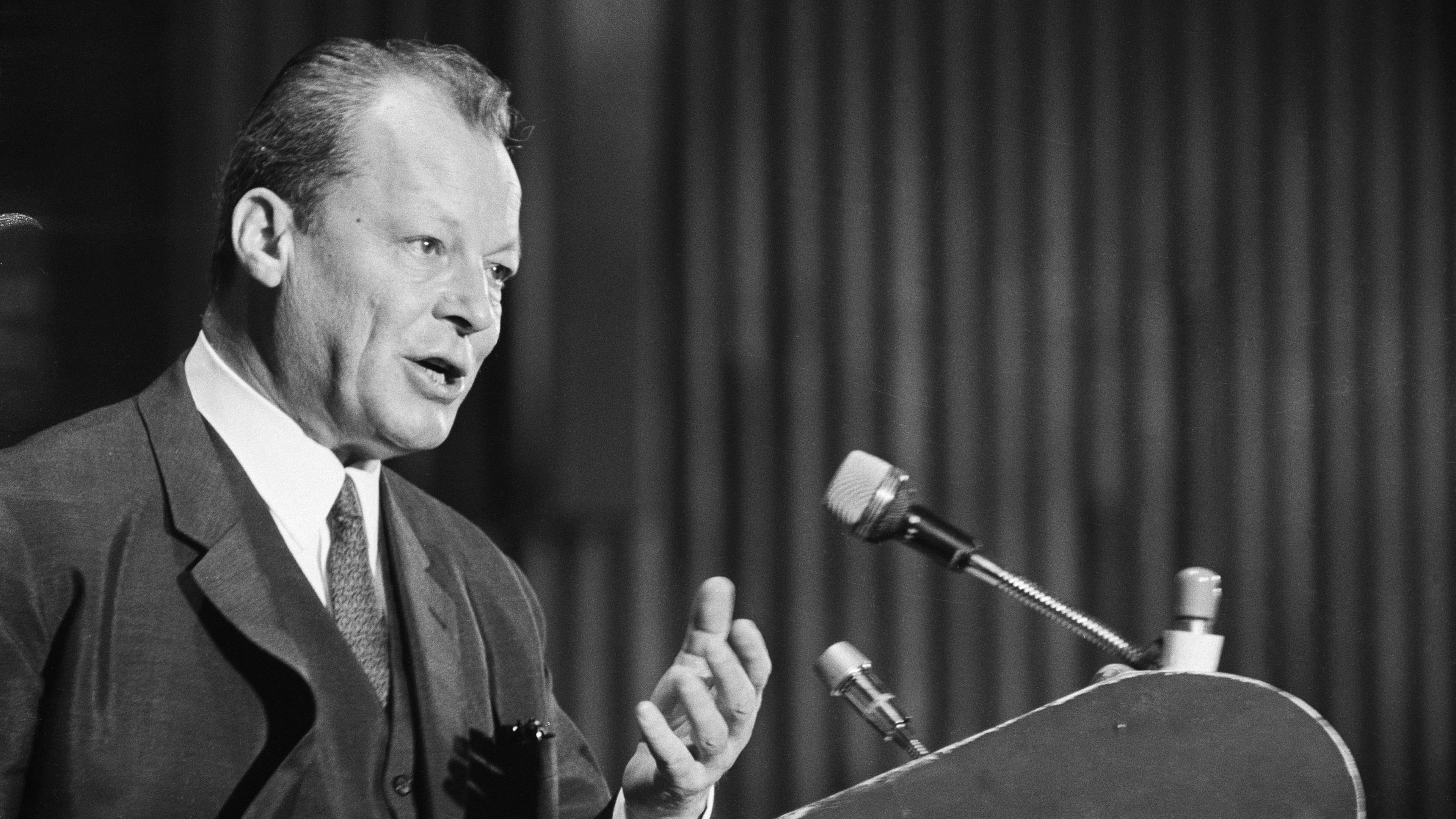 Willy Brandt, aufgenommen am 16.06.1969 in Eastbourne (Großbritanien)