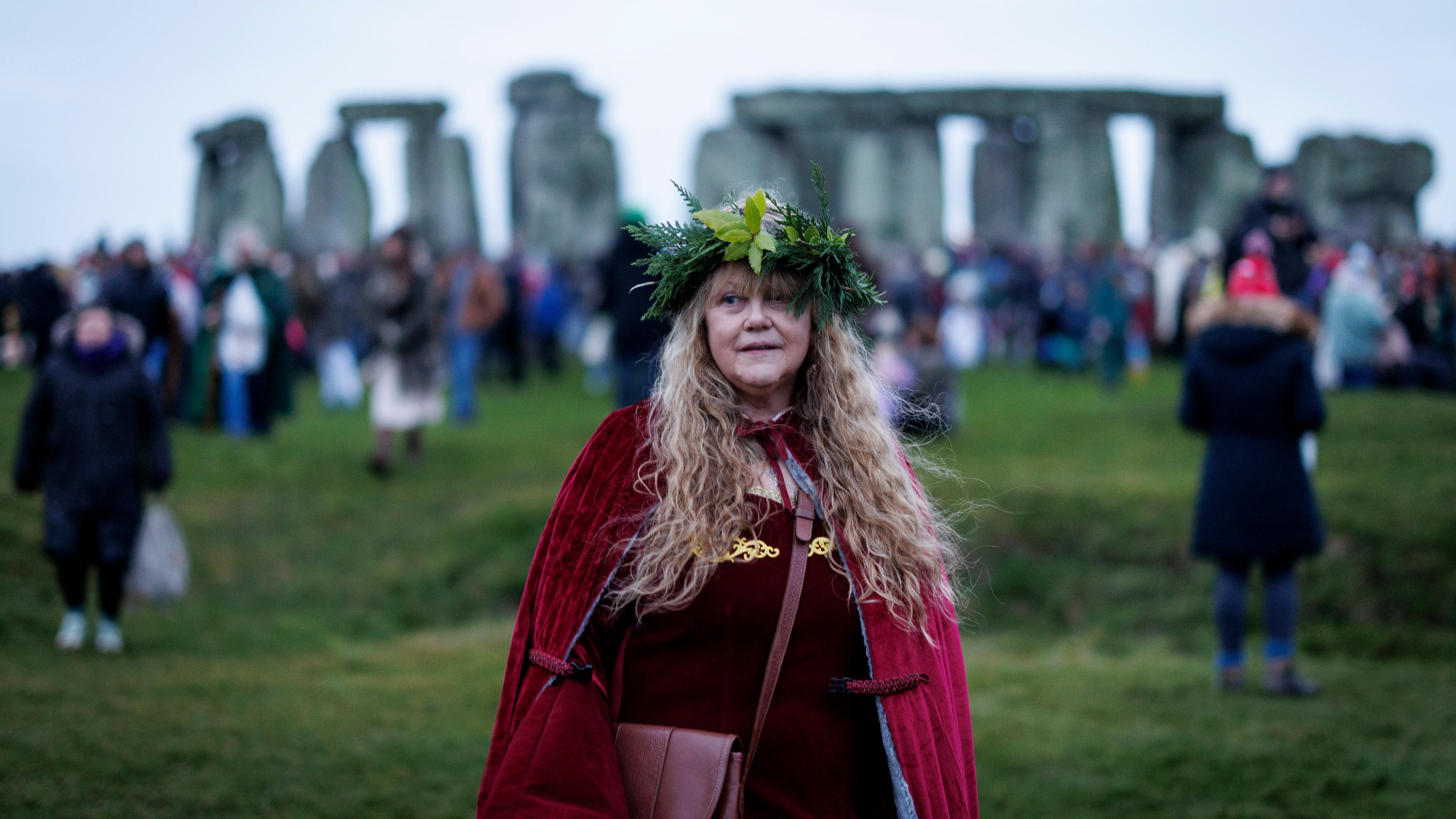 Feier zur Wintersonnenwende in Stonehenge