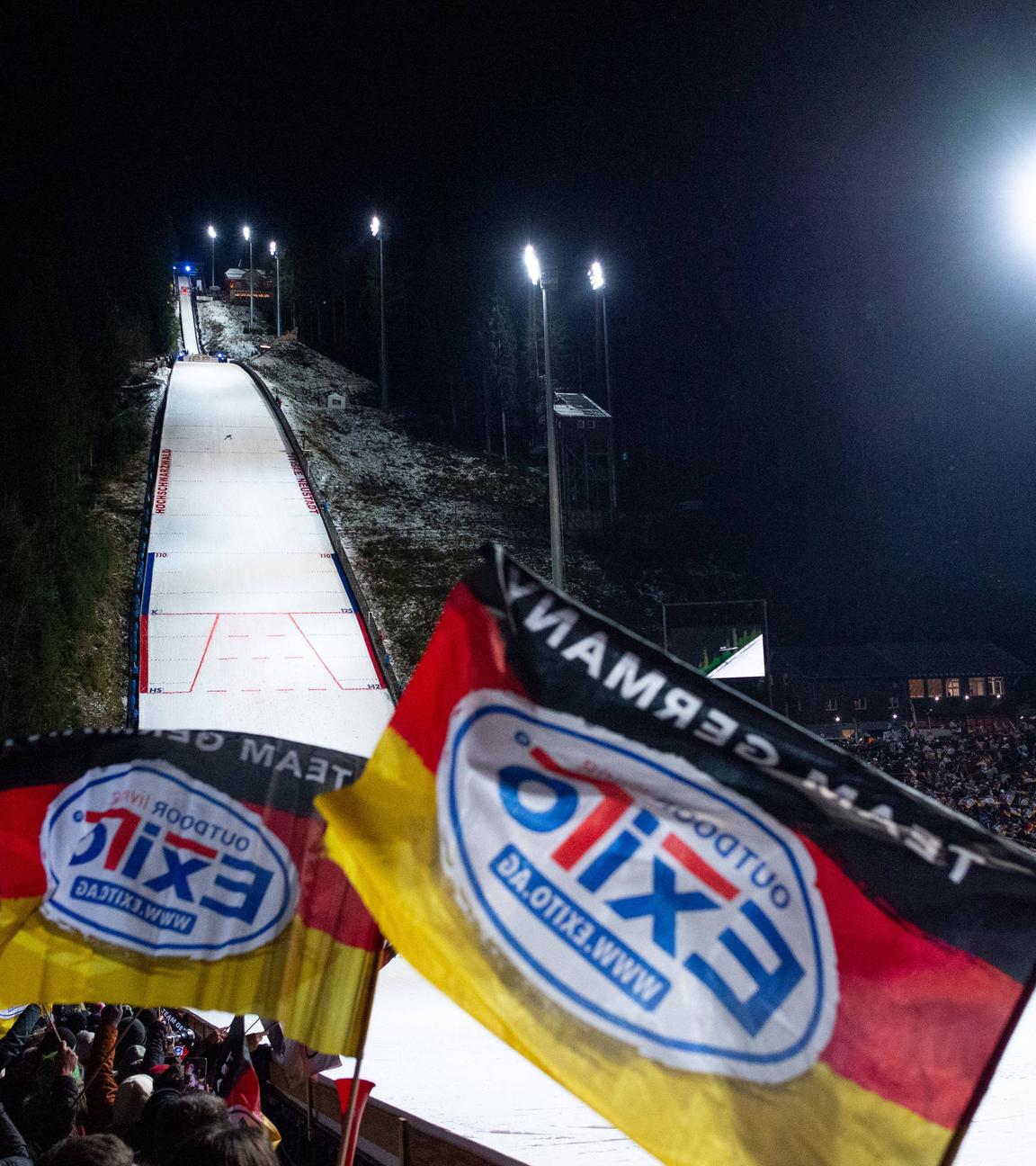 Die Schanze beim Skisprung-Weltcup am Titisee-Neustadt.