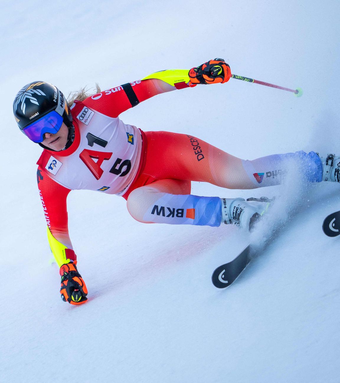 Die Schweizerin Lara Gut-Behrami während ihrer Abfahrt in Semmering.