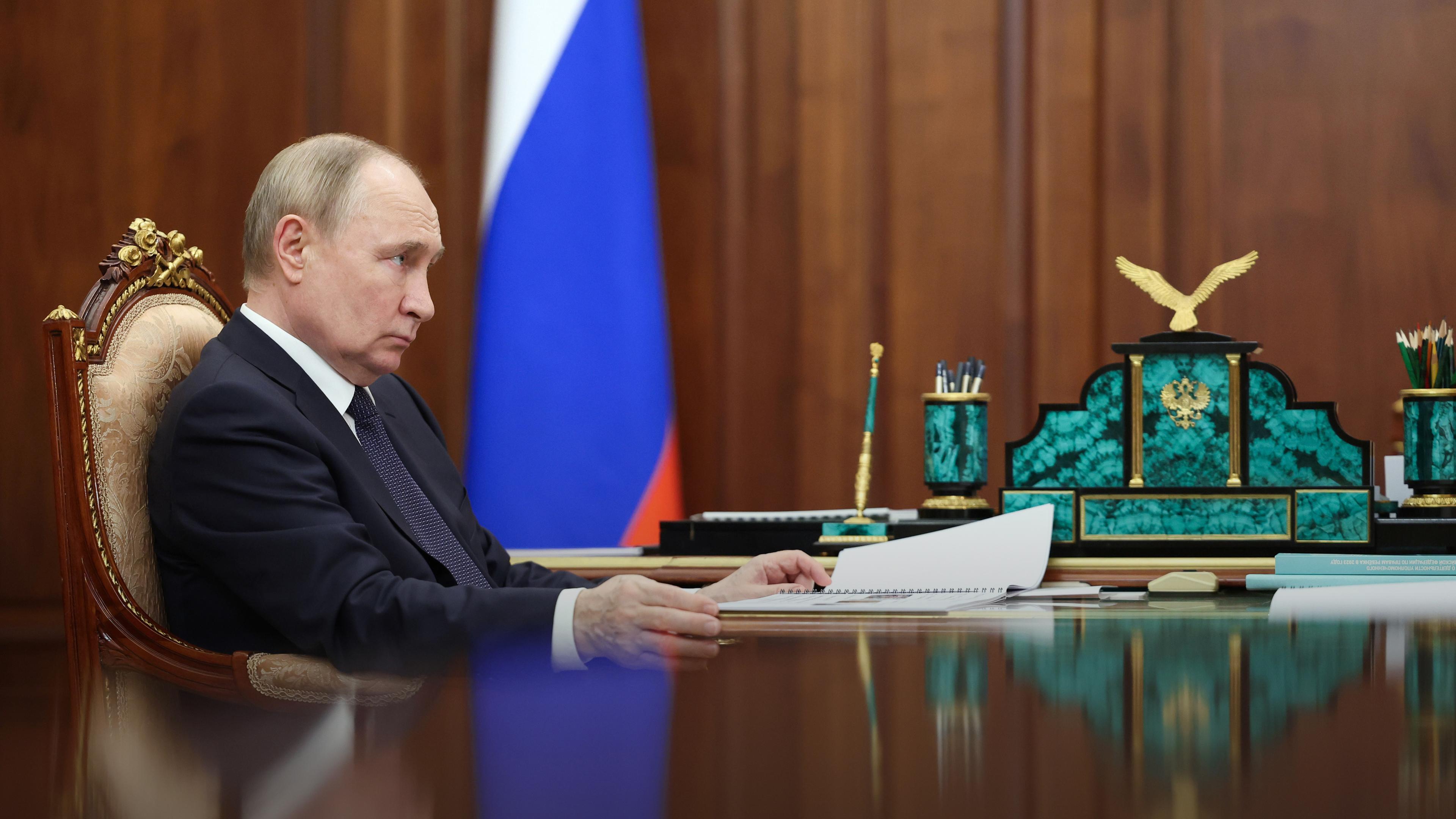 Wladimir Putin im Kreml in Moskau, am 31.05.2024. 