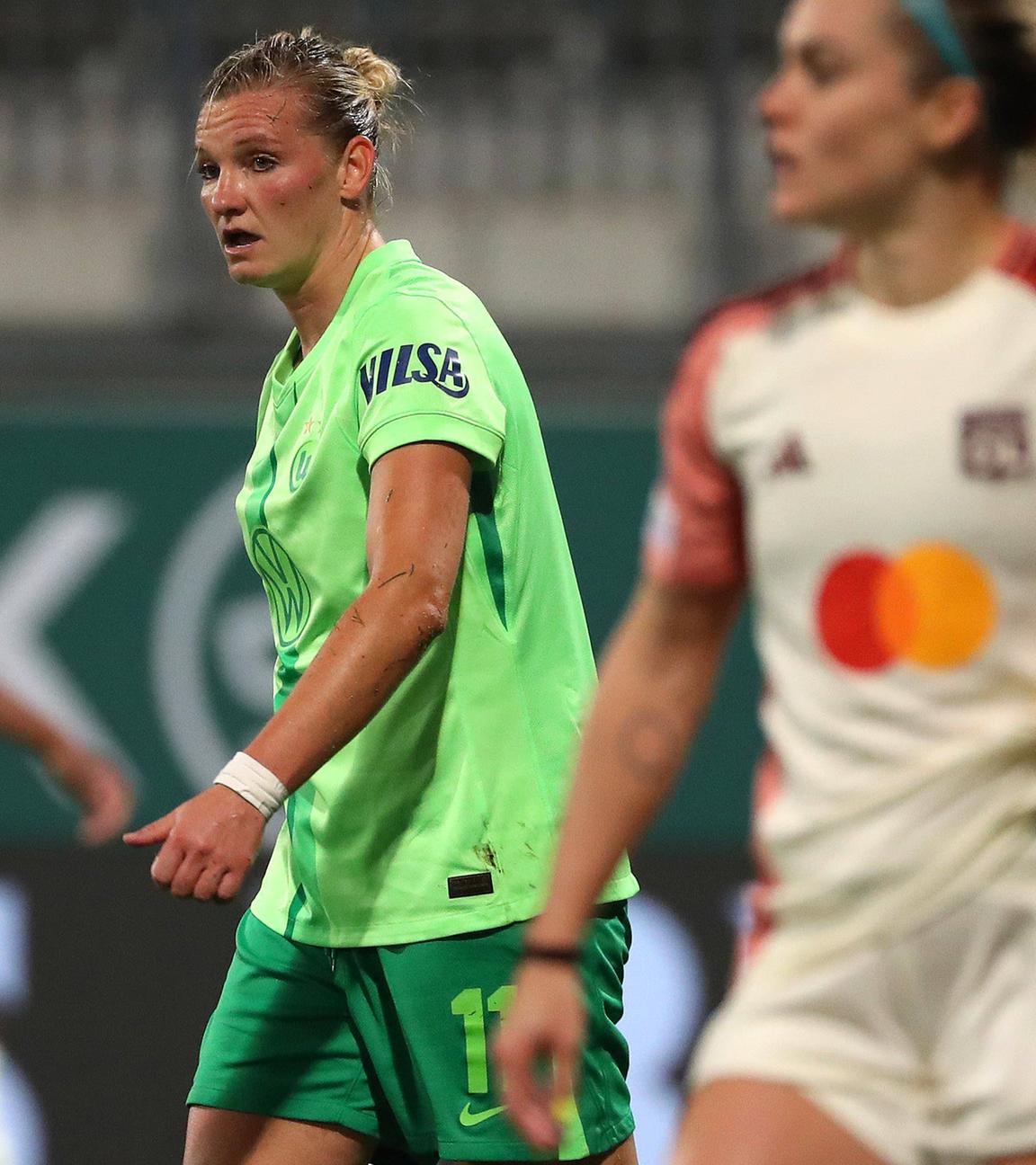 Alexandra Popp hat gegen Olympique Lyon ihre 100. Partie in der Königsklasse gespielt.