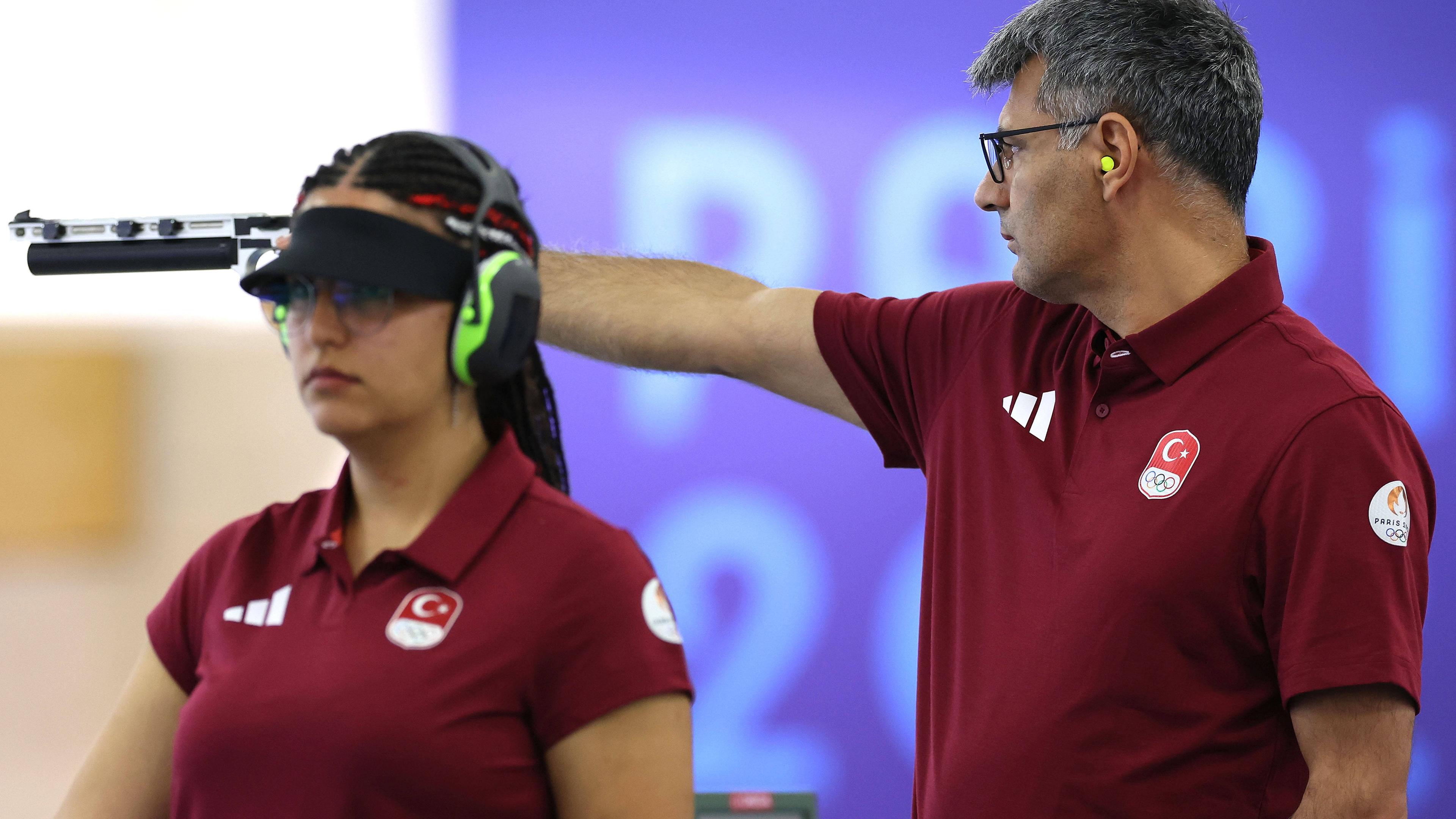 Der türkische Sportler Yusuf Dikec in Aktion bei den olympischen Sommerspielen 2024.