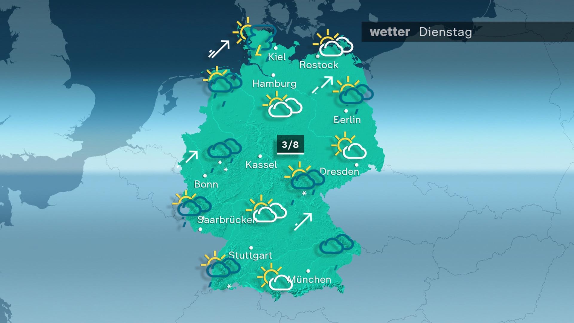 Wettervorhersage für den 7. Januar 2025