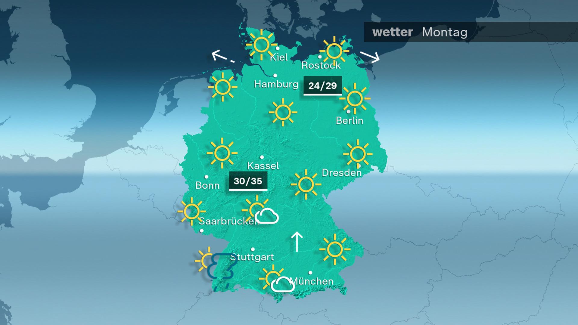 Wetter für Mo, 12.08.2024