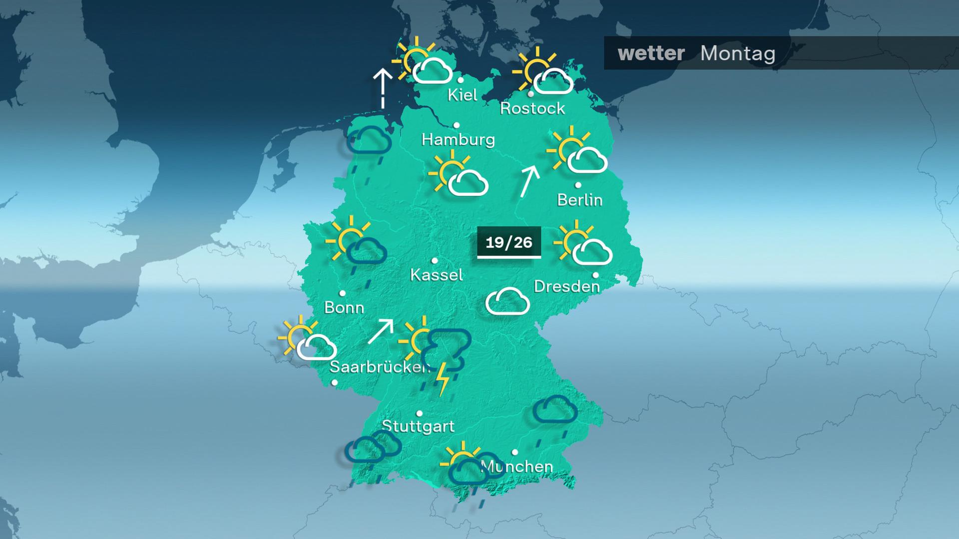 Wetter für Montag 23.9.2024