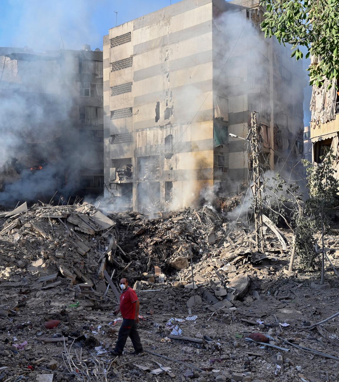 Zerstörte Häuser in Beirut