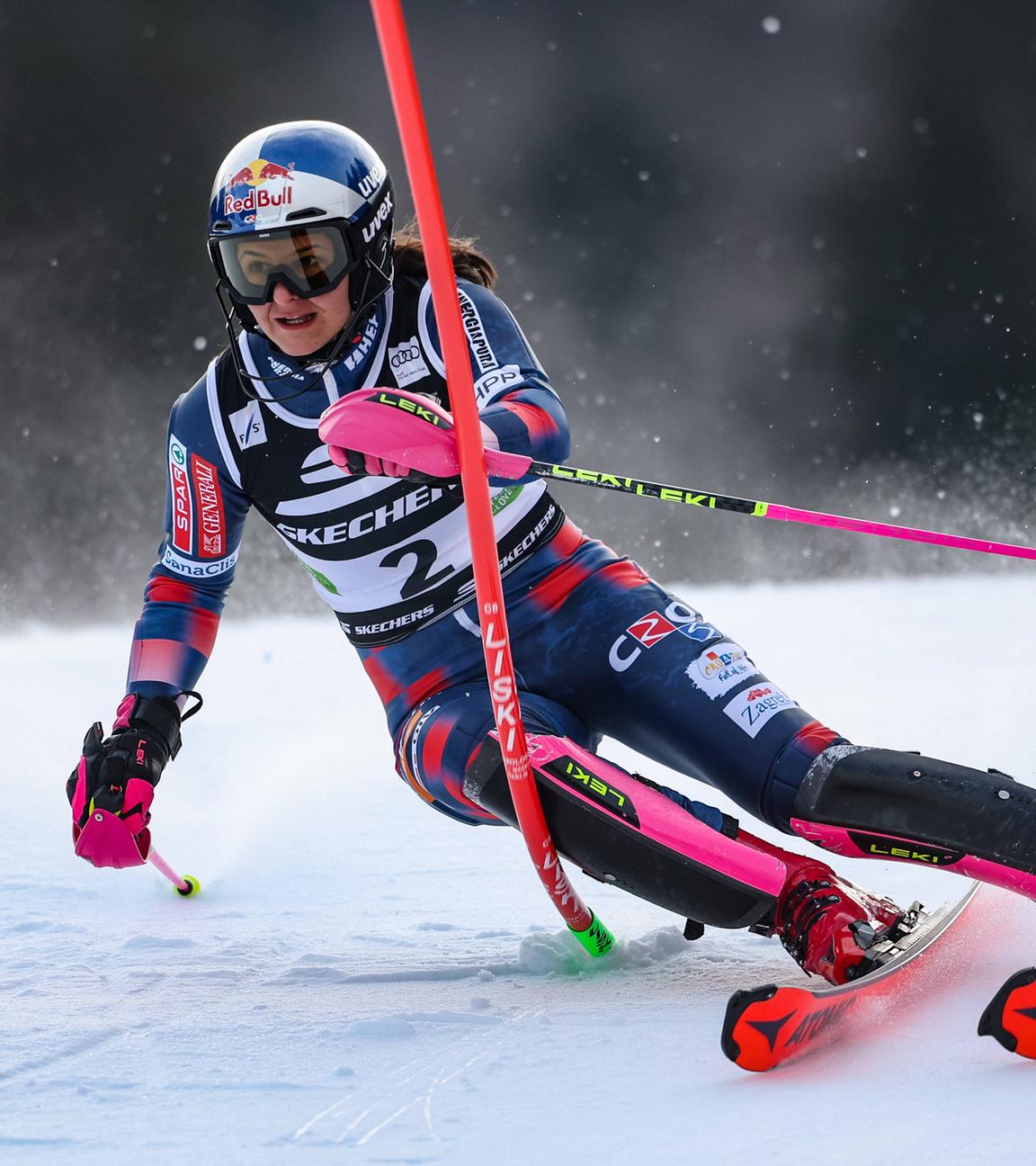 Zrinka Ljutic gewinnt den Weltcup-Slalom in Kranjska Gora am 05. Januar 2025